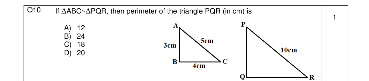 diagram for Perimeter/ratio of similar triangles