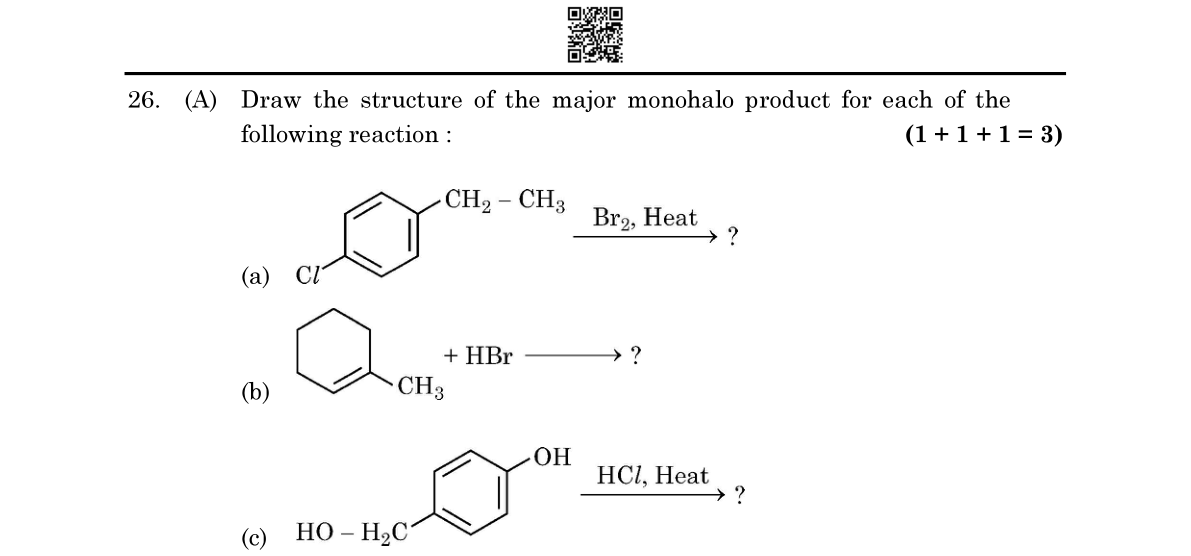 diagram for Draw major monohalo product
