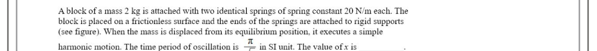 diagram for SHM period of spring-connected mass
